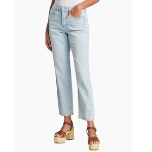 Veronica Beard Jeans Blake 29 Glacier Blue Classic Straight High Rise Button Fly